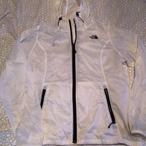North Face Sheer White Rain Coat L